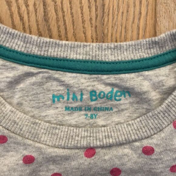 Mini Boden Gray Knit Girls dress - Picture 2 of 3